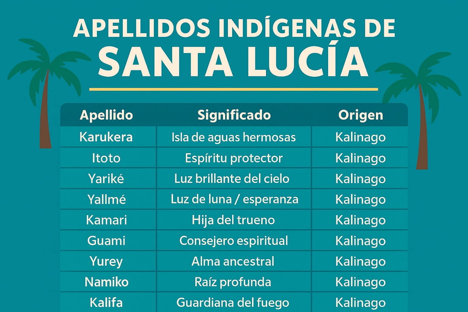 Apellidos indígenas de Santa Lucía