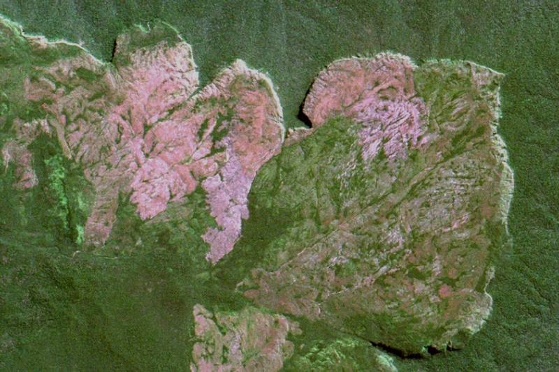 Vista aérea del territorio Amondawa en Rondônia