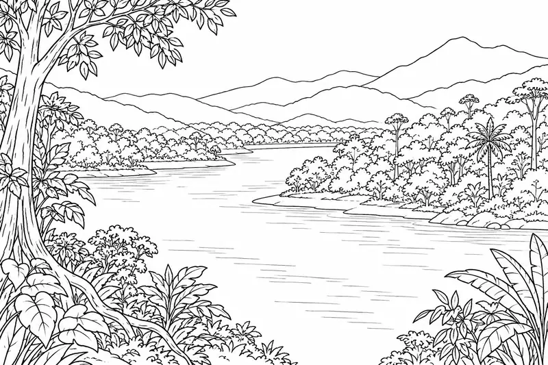 Río del entorno del Catatumbo que serpentea entre bosque y relieves bajos
