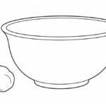 Dibujos de diaguitas para colorear: 4 láminas y actividades Cuenco liso visto en perspectiva y una pequeña porción de arcilla
