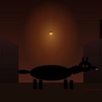 El Familiar: la leyenda del perro pactante en los ingenios azucareros del NOA El Familiar: silueta de perro negro grande con ojos rojos en galpón industrial — leyenda azucarera del NOA