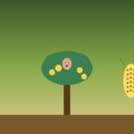 Hun Hunahpú: padre de los gemelos y dios maya del maíz Ilustración de la cabeza de Hun Hunahpú entre las jícaras del árbol calabazo de Xibalbá