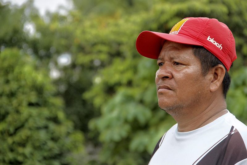Cacique Kokama Jacinto Panuro en Tabatinga, Alto Solimões — Amazonas, Brasil
