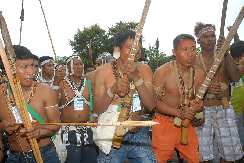 Indígenas del Vale do Javari en Belém, Pará, Brasil — territorio de los Korubo