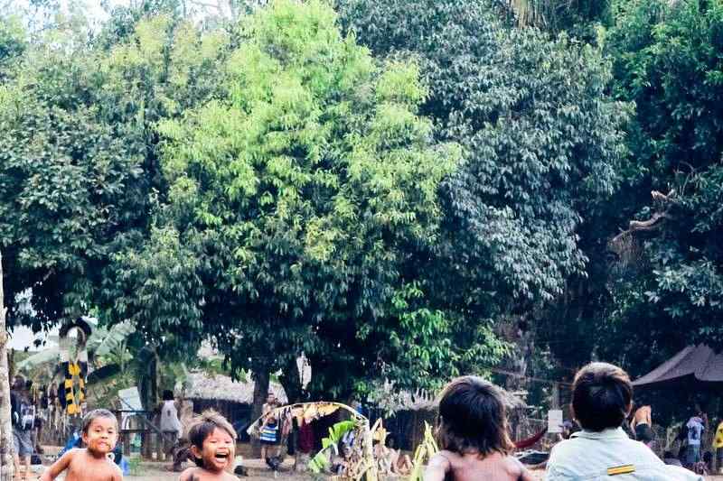 Aldeia Nãsêpotiti o líder Akĩ Panará — pueblo Panará del río Iriri