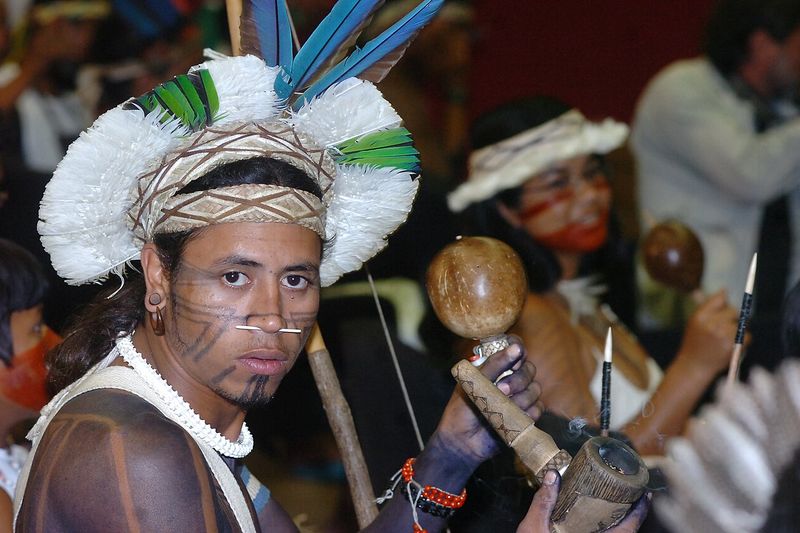 Pataxó Hã-Hã-Hãe: indígena de la reserva Caramuru-Paraguaçu — Bahia, Brasil