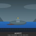 Aleut (Unangan) | Ubicacion, Lengua, Vestimenta, Cultura y Alimentacion Aleut: baidarka navegando entre islas volcanicas del archipielago aleutiano — Alaska, EE.UU.