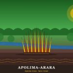 Apolima-Arara | Ubicación, Lengua, Vestimenta, Cultura y Alimentación Apolima-Arara: río Amônia y cocar Pano en abanico — Acre, Brasil