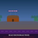 Iroqueses (Haudenosaunee) | Ubicacion, Lengua, Vestimenta, Cultura y Alimentacion Haudenosaunee: longhouse en bosque del noreste con cinturon wampum — EE.UU.