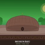 Mehinaku | Ubicación, Lengua, Vestimenta, Cultura y Alimentación Mehinaku: casa oval y postes kuarup pintados en Alto Xingu — Mato Grosso