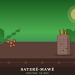 Sateré-Mawé | Ubicación, Lengua, Vestimenta, Cultura y Alimentación Sateré-Mawé: rama de guaraná y guante de tucandeira (waumat) — Amazonas