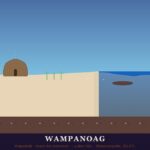 Wampanoag | Ubicacion, Lengua, Vestimenta, Cultura y Alimentacion Wampanoag: wetu junto a la costa de Cape Cod con canoa mishoon y maiz — Massachusetts, EE.UU.
