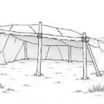 Dibujos de tehuelches para colorear: 4 láminas y actividades Dibujo de un toldo tehuelche para colorear