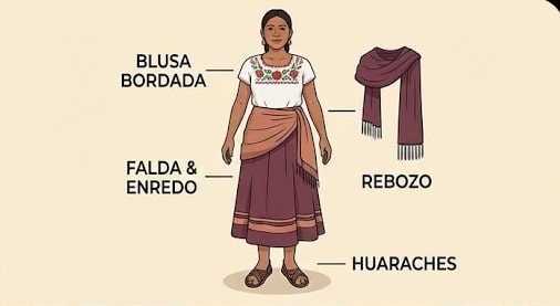 vestimenta mujer zapoteco