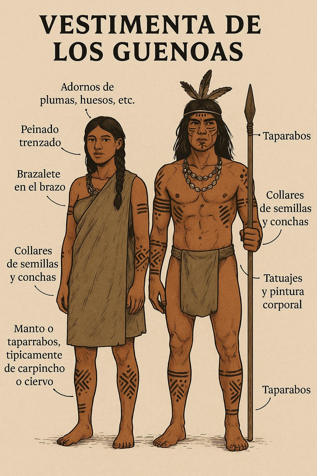 vestimenta tradicional de los Guenoas