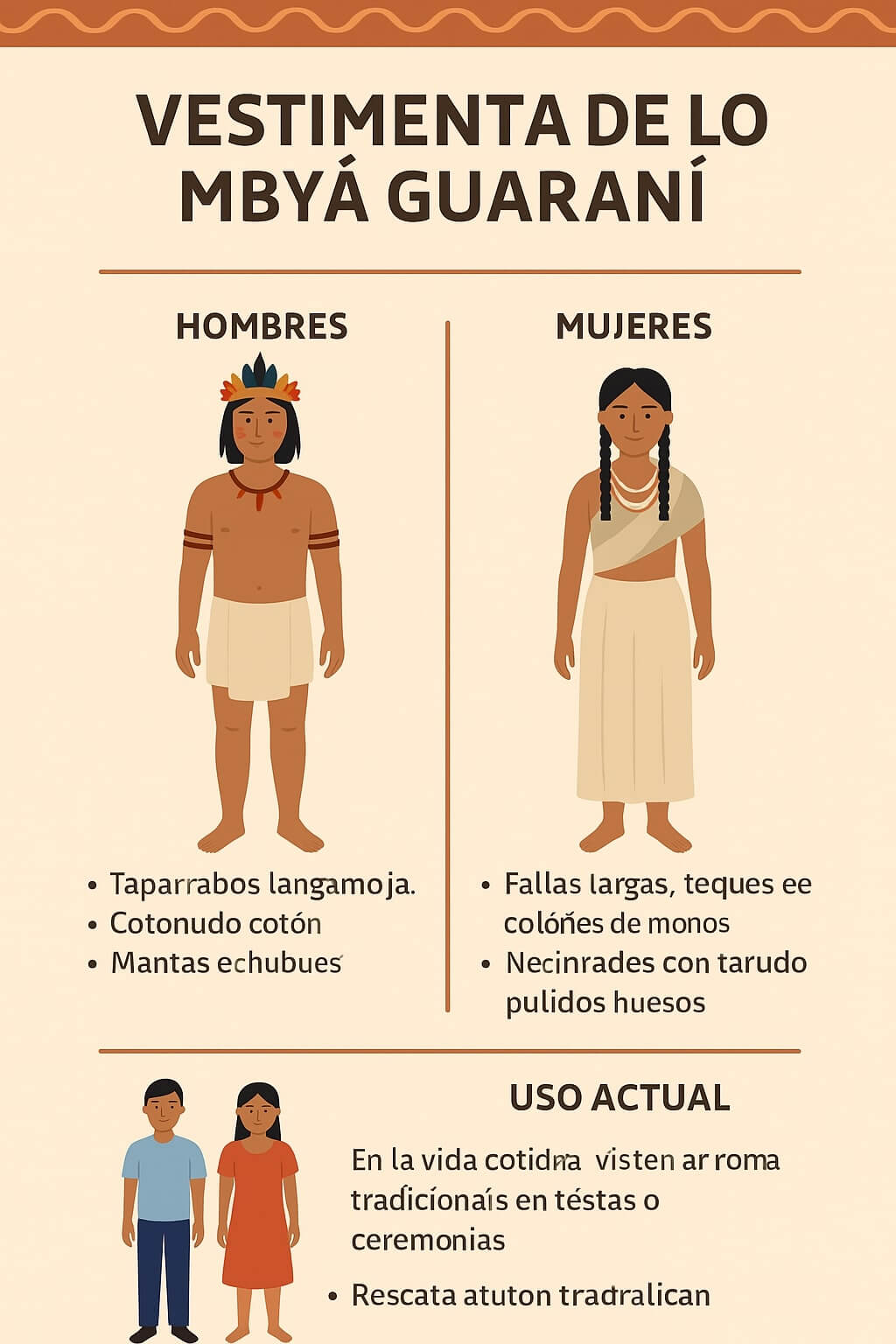 vestimenta tradicional de los Mbyá Guaraní