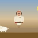White Buffalo Calf Woman (Ptesáŋwiŋ): figura espiritual lakota suprema Ilustración de Ptesáŋwiŋ con vestido blanco de gamuza sosteniendo la chanunpa, junto a becerro de búfalo blanco
