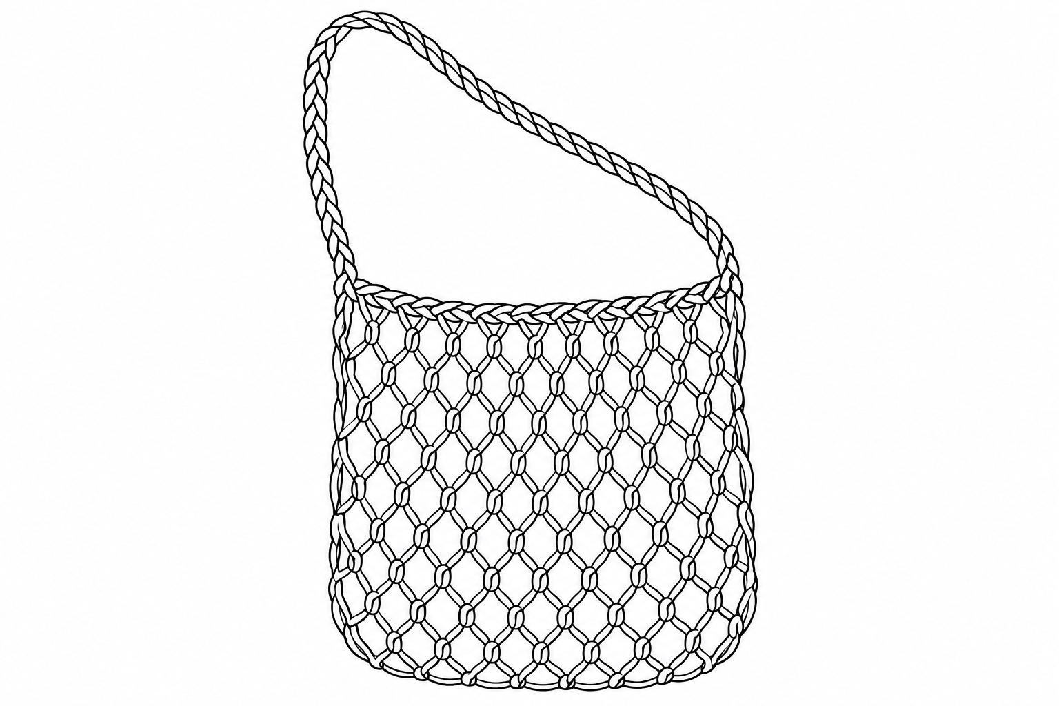 Bolsa de fibras con cuerpo flexible y tira al hombro para colorear